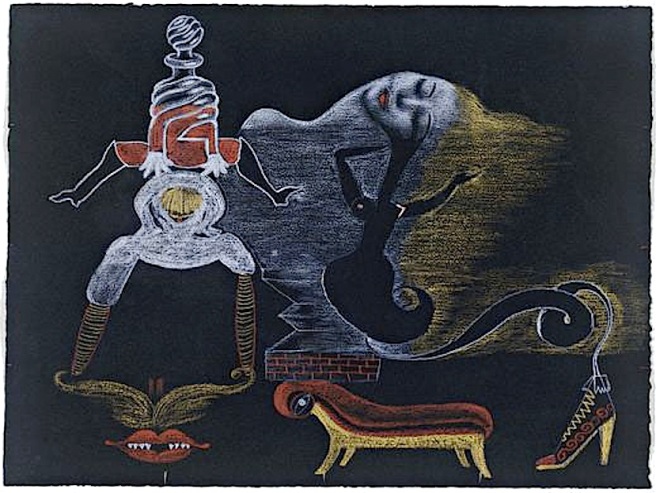 Exquisite Corpse-Valentine Hugo, Andre Breton, Tristan Tzara, Greta Knudsen-1933