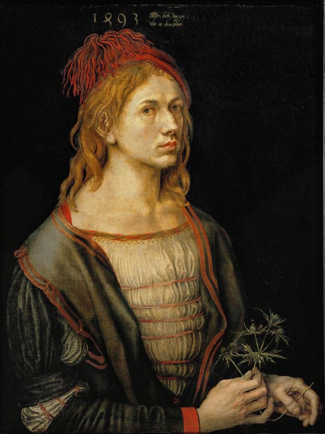 Durer-Portrait of the Artist Holding a Thistle
