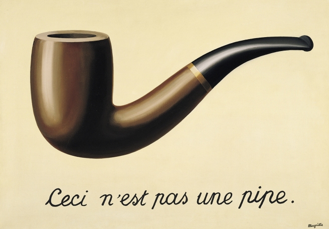 The Treachery of Images (This is not a pipe)-Rene Magritte-1928-1929