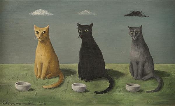 Three Cats-Gertrude Abercrombie 1956